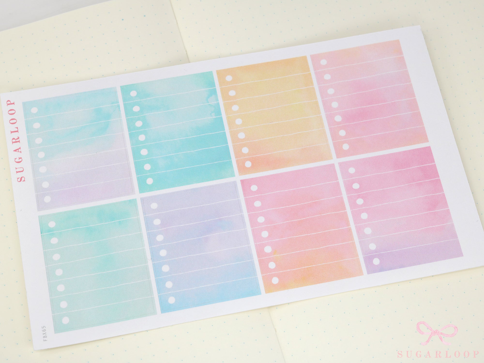 Watercolor Checklist Planner and Journal Stickers: Color Code  Checklists  Bullet Points  Tasks  Lists