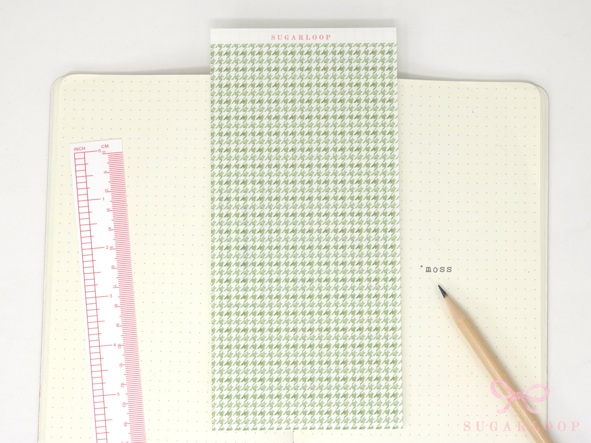 Washi Paper Printed Pattern Sheet for Planners and Journals: Houndstooth