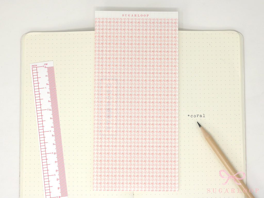 Washi Paper Printed Pattern Sheet for Planners and Journals: Houndstooth