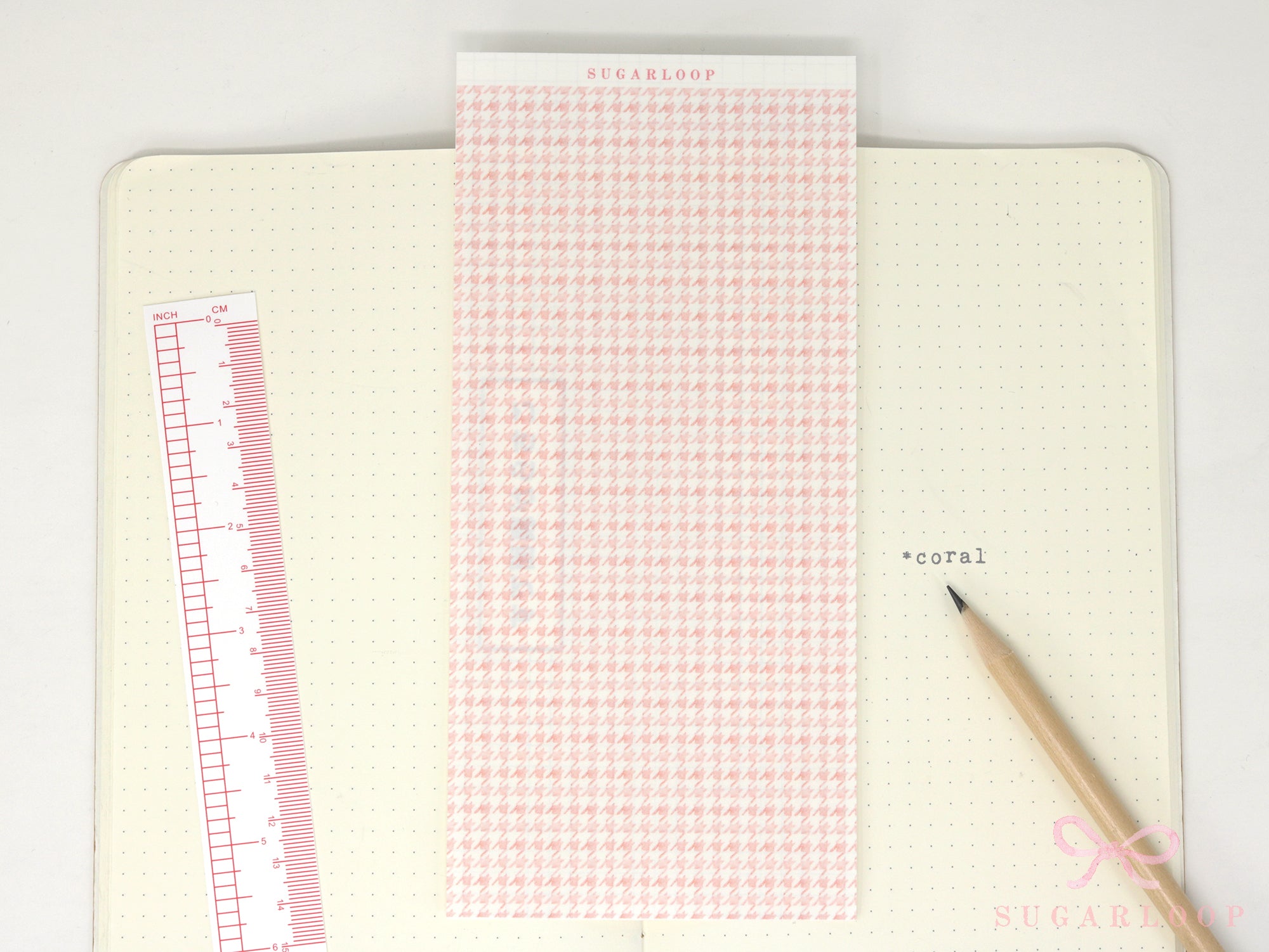 Washi Paper Printed Pattern Sheet for Planners and Journals: Houndstooth