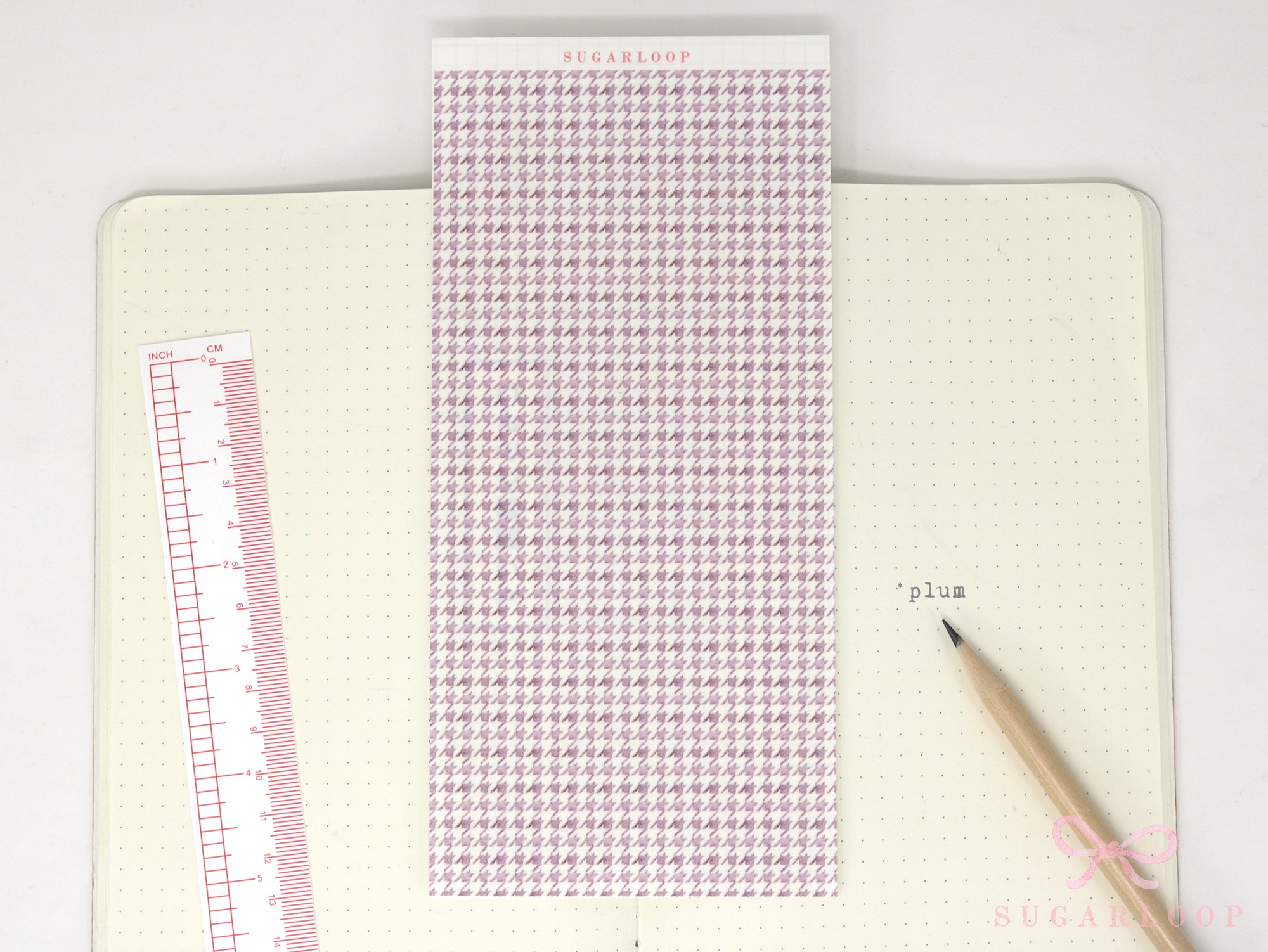 Washi Paper Printed Pattern Sheet for Planners and Journals: Houndstooth
