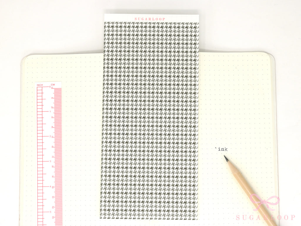 Washi Paper Printed Pattern Sheet for Planners and Journals: Houndstooth