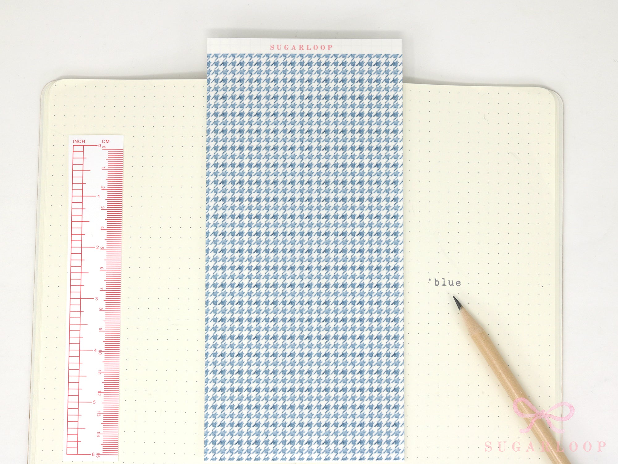 Washi Paper Printed Pattern Sheet for Planners and Journals: Houndstooth