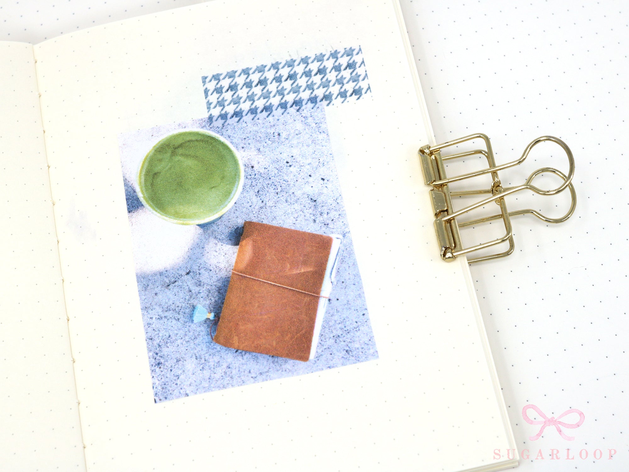 Washi Paper Printed Pattern Sheet for Planners and Journals: Houndstooth
