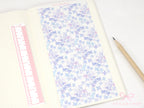 Washi Paper Printed Pattern Sheet for Planners and Journals: Floral  Purple