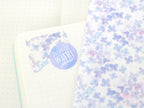Washi Paper Printed Pattern Sheet for Planners and Journals: Floral  Purple