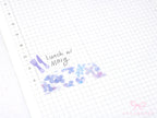 Washi Paper Printed Pattern Sheet for Planners and Journals: Floral  Purple