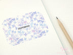 Washi Paper Printed Pattern Sheet for Planners and Journals: Floral  Purple