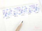Washi Paper Printed Pattern Sheet for Planners and Journals: Floral  Purple