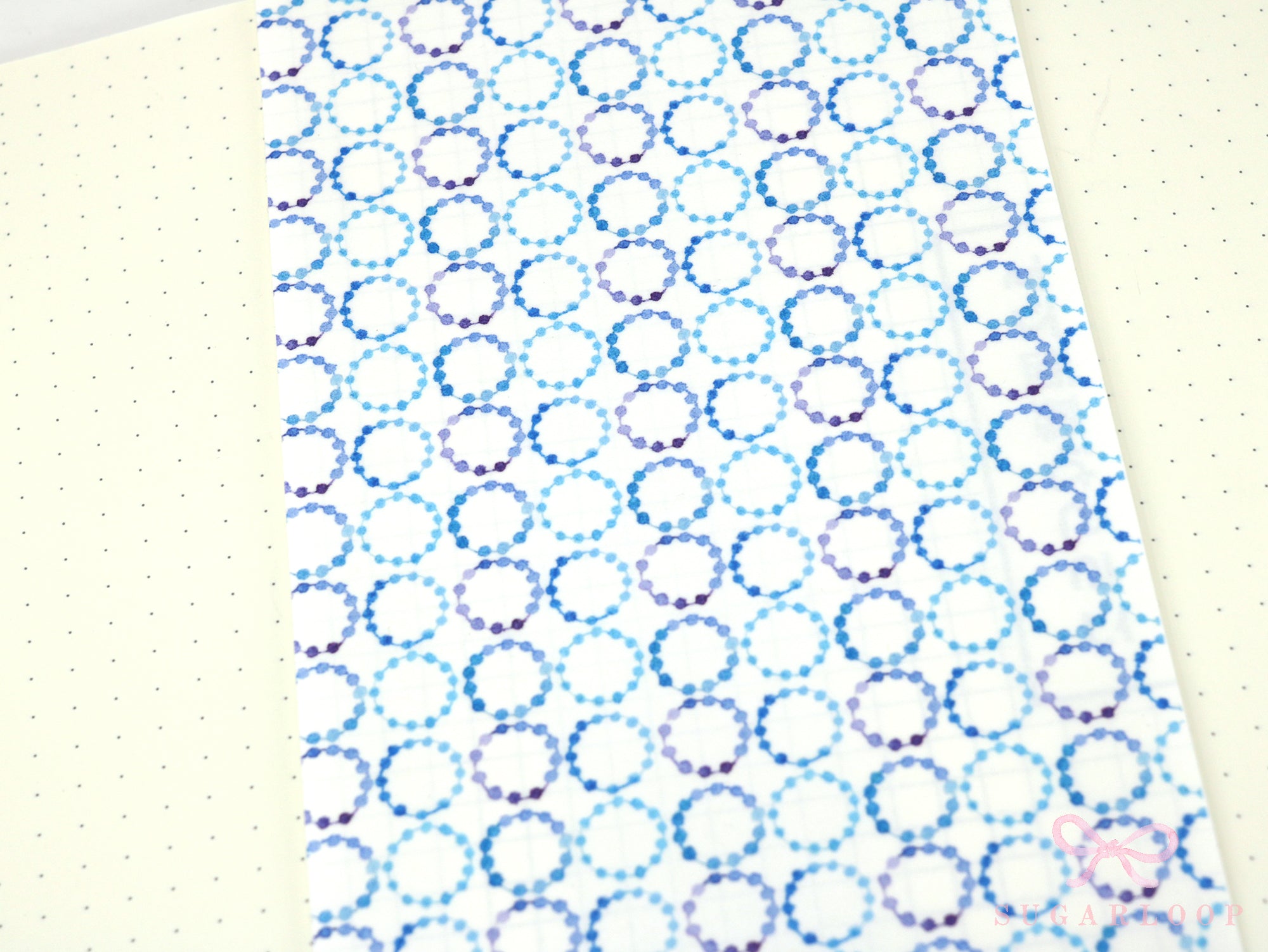Washi Paper Printed Pattern Sheet for Planners and Journals: Japandi Style