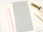 Washi Paper Printed Pattern Sheet for Planners and Journals: Grey Gingham Plaid
