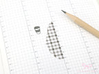 Washi Paper Printed Pattern Sheet for Planners and Journals: Grey Gingham Plaid