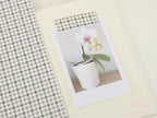 Washi Paper Printed Pattern Sheet for Planners and Journals: Grey Gingham Plaid