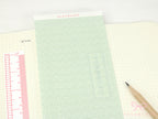 Washi Paper Printed Pattern Sheet for Planners and Journals: Micro Tiny Grid