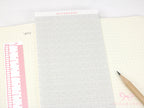 Washi Paper Printed Pattern Sheet for Planners and Journals: Micro Tiny Grid