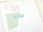 Washi Paper Printed Pattern Sheet for Planners and Journals: Micro Tiny Grid