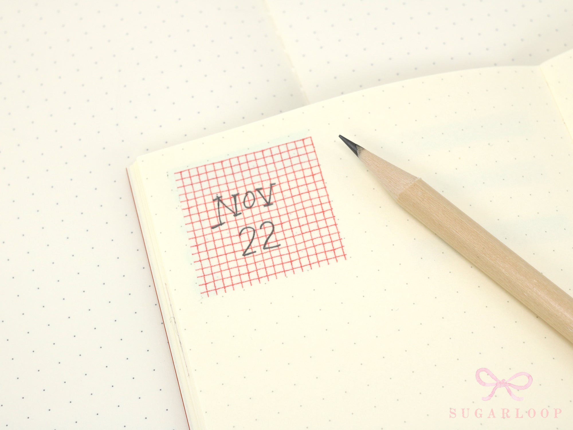 Washi Paper Printed Pattern Sheet for Planners and Journals: Micro Tiny Grid