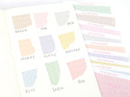 Washi Paper Printed Pattern Sheet for Planners and Journals: Micro Tiny Grid