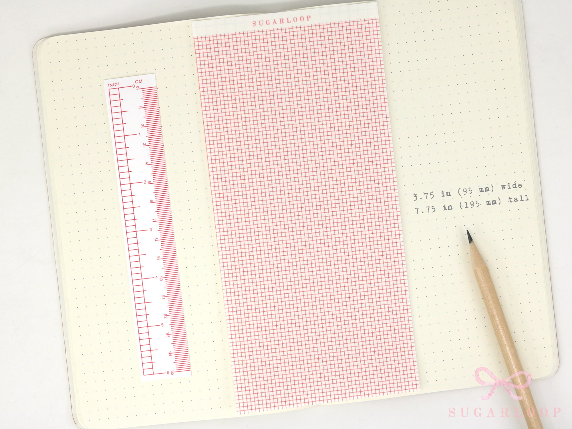 Washi Paper Printed Pattern Sheet for Planners and Journals: Micro Tiny Grid
