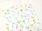 Washi Paper Printed Pattern Sheet for Planners and Journals: Floral  Spring Flowers