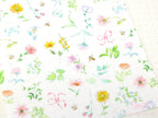 Washi Paper Printed Pattern Sheet for Planners and Journals: Floral  Spring Flowers