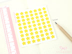 Stars Planner and Journal Stickers: Journaling Checklist Watercolor (8mm)