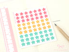 Stars Planner and Journal Stickers: Journaling Checklist Watercolor (8mm)