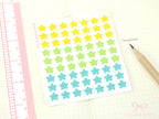 Stars Planner and Journal Stickers: Journaling Checklist Watercolor (8mm)