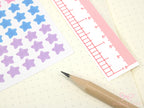Stars Planner and Journal Stickers: Journaling Checklist Watercolor (8mm)