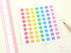 Stars Planner and Journal Stickers: Journaling Checklist Watercolor (8mm)