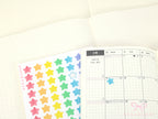 Stars Planner and Journal Stickers: Journaling Checklist Watercolor (8mm)