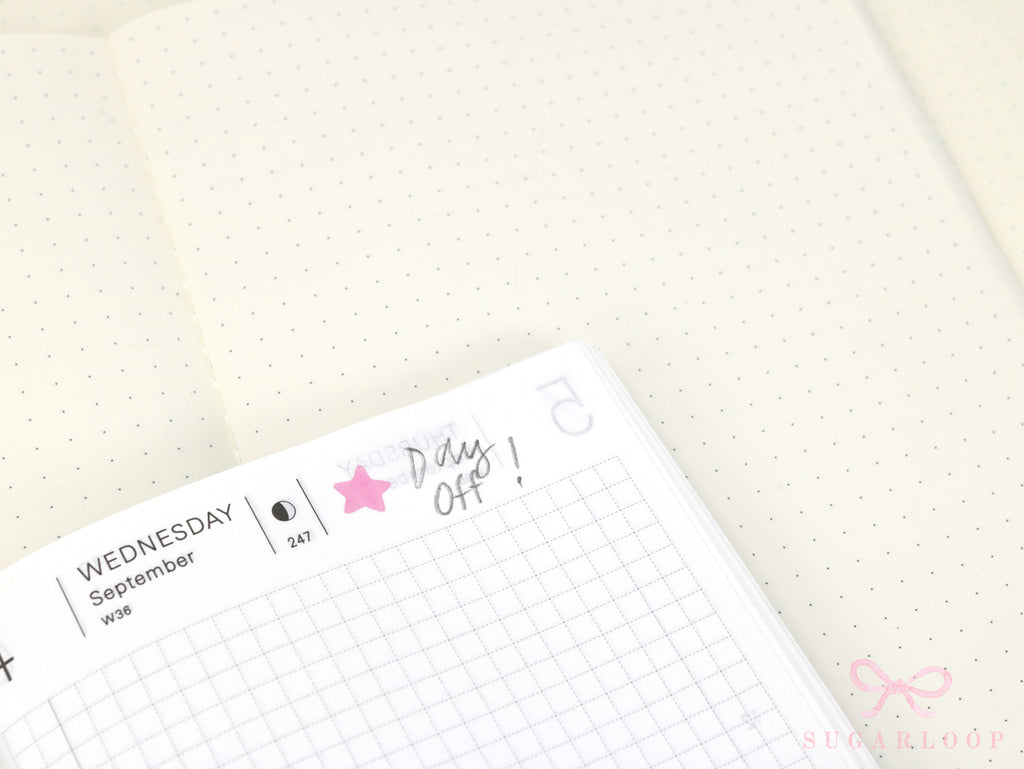 Stars Planner and Journal Stickers: Journaling Checklist Watercolor (8mm)