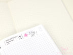 Stars Planner and Journal Stickers: Journaling Checklist Watercolor (8mm)