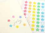 Stars Planner and Journal Stickers: Journaling Checklist Watercolor (8mm)
