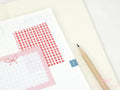 Washi Paper Printed Pattern Sheet for Planners and Journals: Red Gingham Plaid
