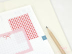 Washi Paper Printed Pattern Sheet for Planners and Journals: Red Gingham Plaid