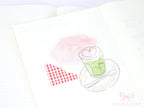Washi Paper Printed Pattern Sheet for Planners and Journals: Red Gingham Plaid