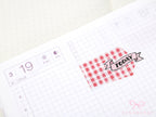 Washi Paper Printed Pattern Sheet for Planners and Journals: Red Gingham Plaid