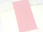 Washi Paper Printed Pattern Sheet for Planners and Journals: Red Gingham Plaid