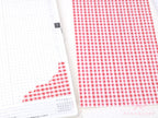 Washi Paper Printed Pattern Sheet for Planners and Journals: Red Gingham Plaid