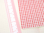 Washi Paper Printed Pattern Sheet for Planners and Journals: Red Gingham Plaid