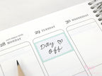 Whimsical Grid Scalloped Half Box Frame Planner and Journal Stickers