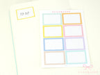 Whimsical Grid Scalloped Half Box Frame Planner and Journal Stickers