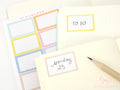 Whimsical Grid Scalloped Half Box Frame Planner and Journal Stickers