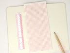Washi Paper Printed Pattern Sheet for Planners and Journals: Shell Pink Gingham