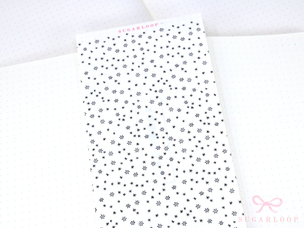 Washi Paper Deco Pattern Sheet for Planners and Journals: Constellations, Stars, Space