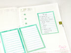 Large Watercolor Checklist Planner and Journal Stickers: Bullet Points, Tasks, Lists