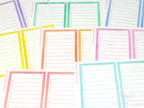 Large Watercolor Checklist Planner and Journal Stickers: Bullet Points, Tasks, Lists