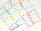 Large Watercolor Checklist Planner and Journal Stickers: Bullet Points, Tasks, Lists