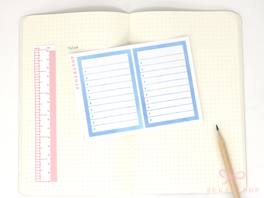 Large Watercolor Checklist Planner and Journal Stickers: Bullet Points, Tasks, Lists